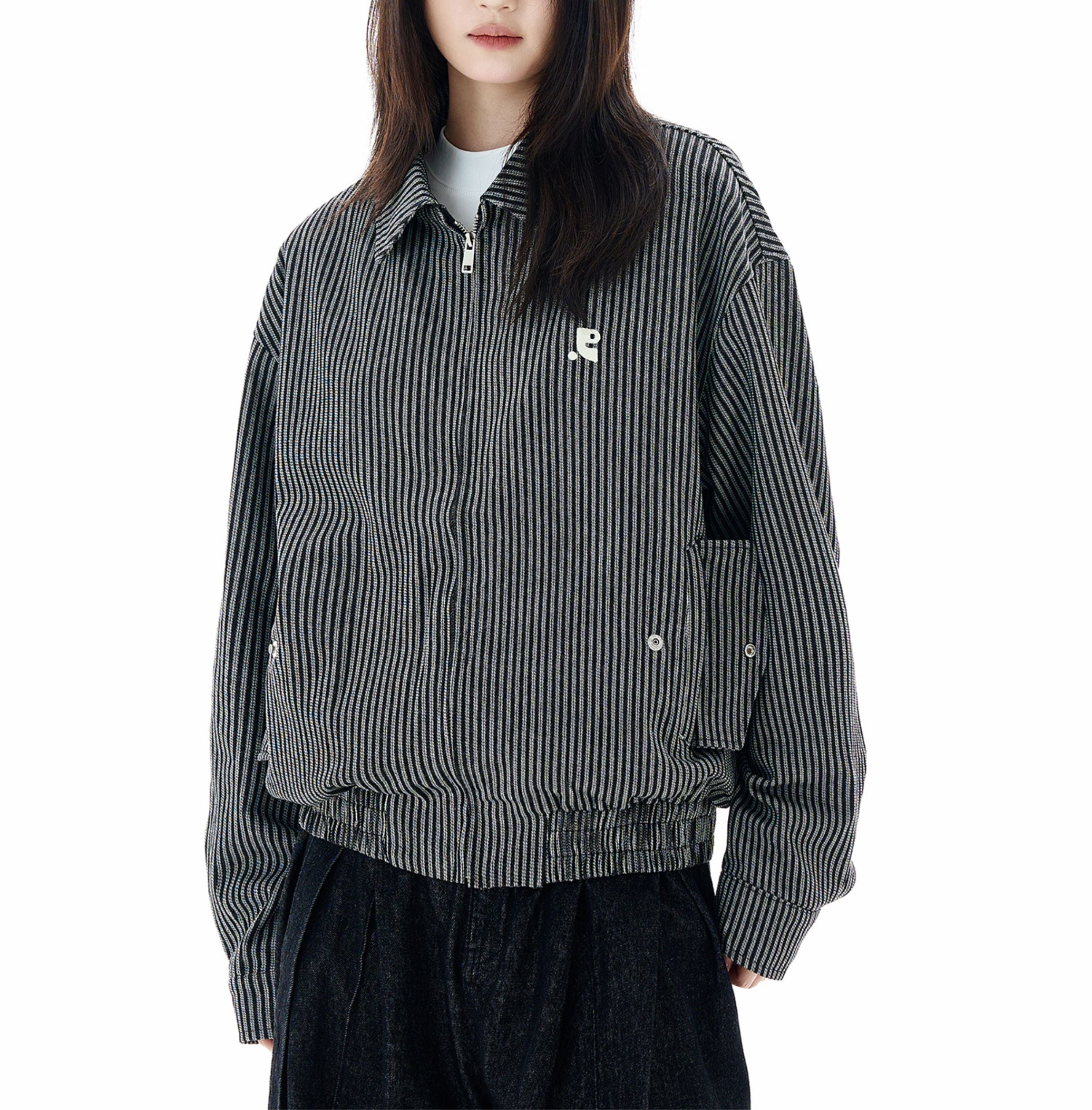 ストライプカジュアルジャケット N590