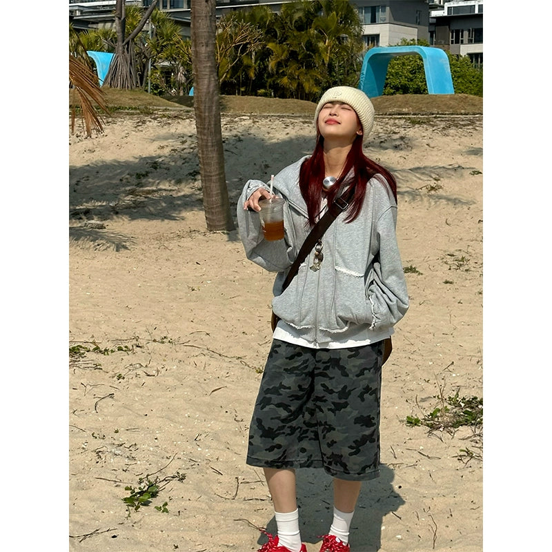 ダメージスウェットパーカー N385