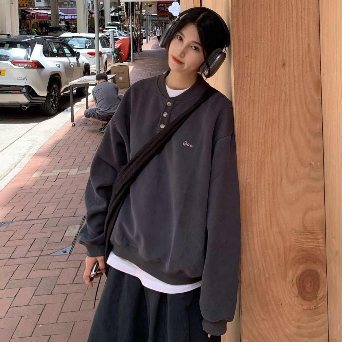 ヘンリーカラープルオーバースウェット N117