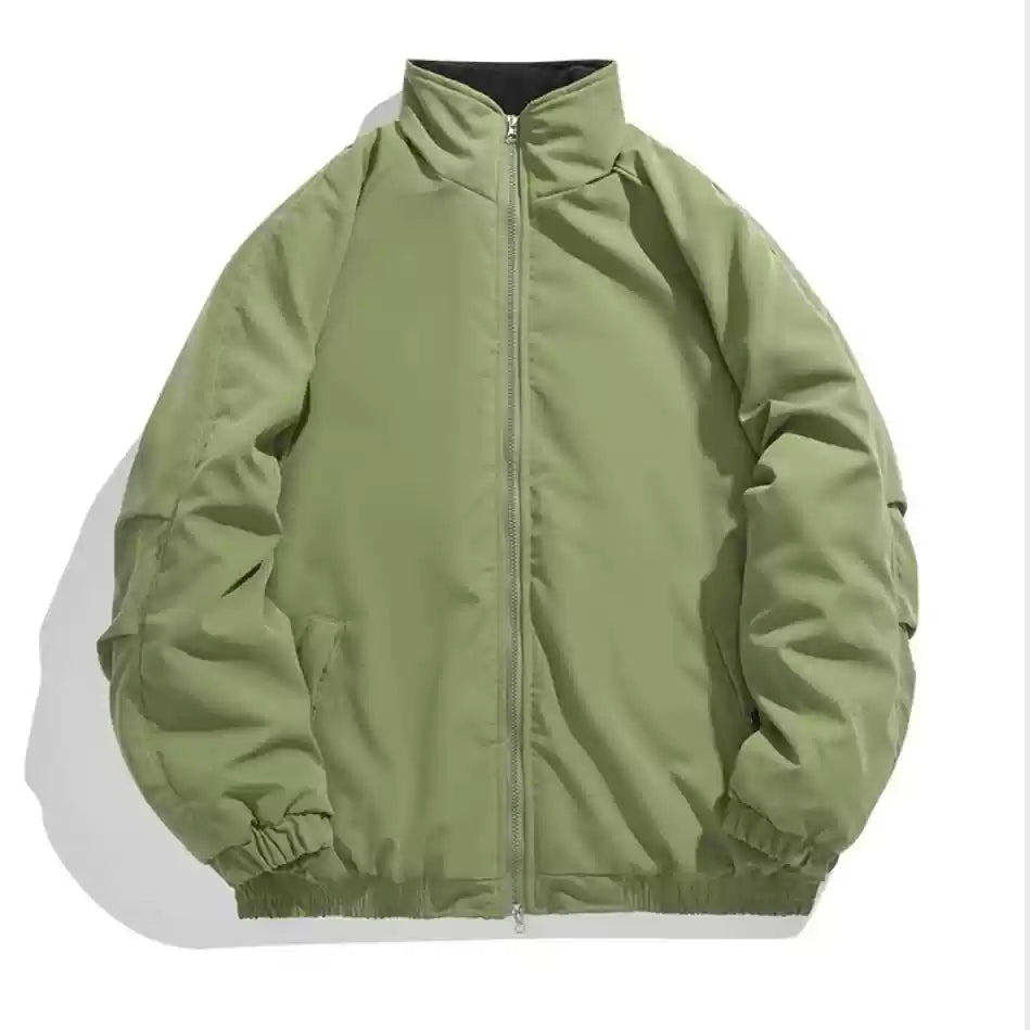 スタンドカラー厚手裏地フリースジャケット N327