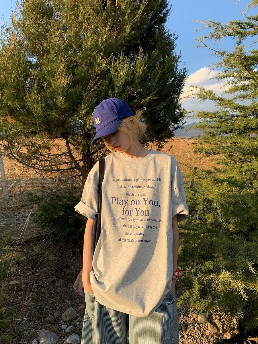 ラウンドネック半袖Tシャツ N404