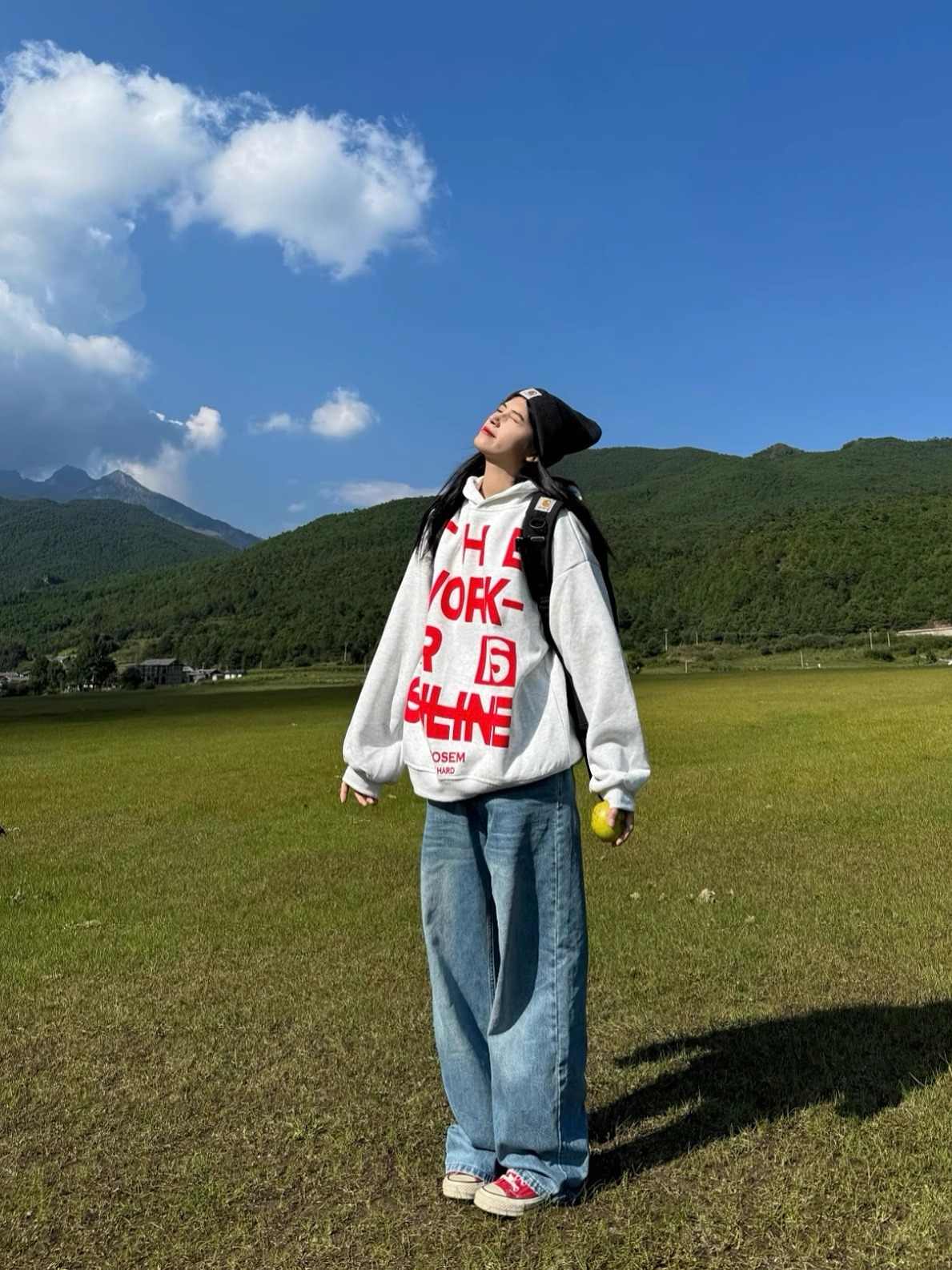 アメリカンレトロレタープリントパーカー N104