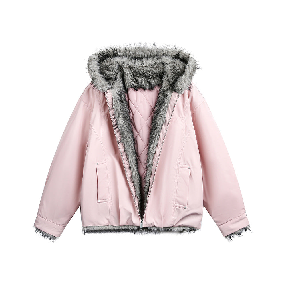 ファーフード付きアメリカンヴィンテージパデッドジャケット MI-037