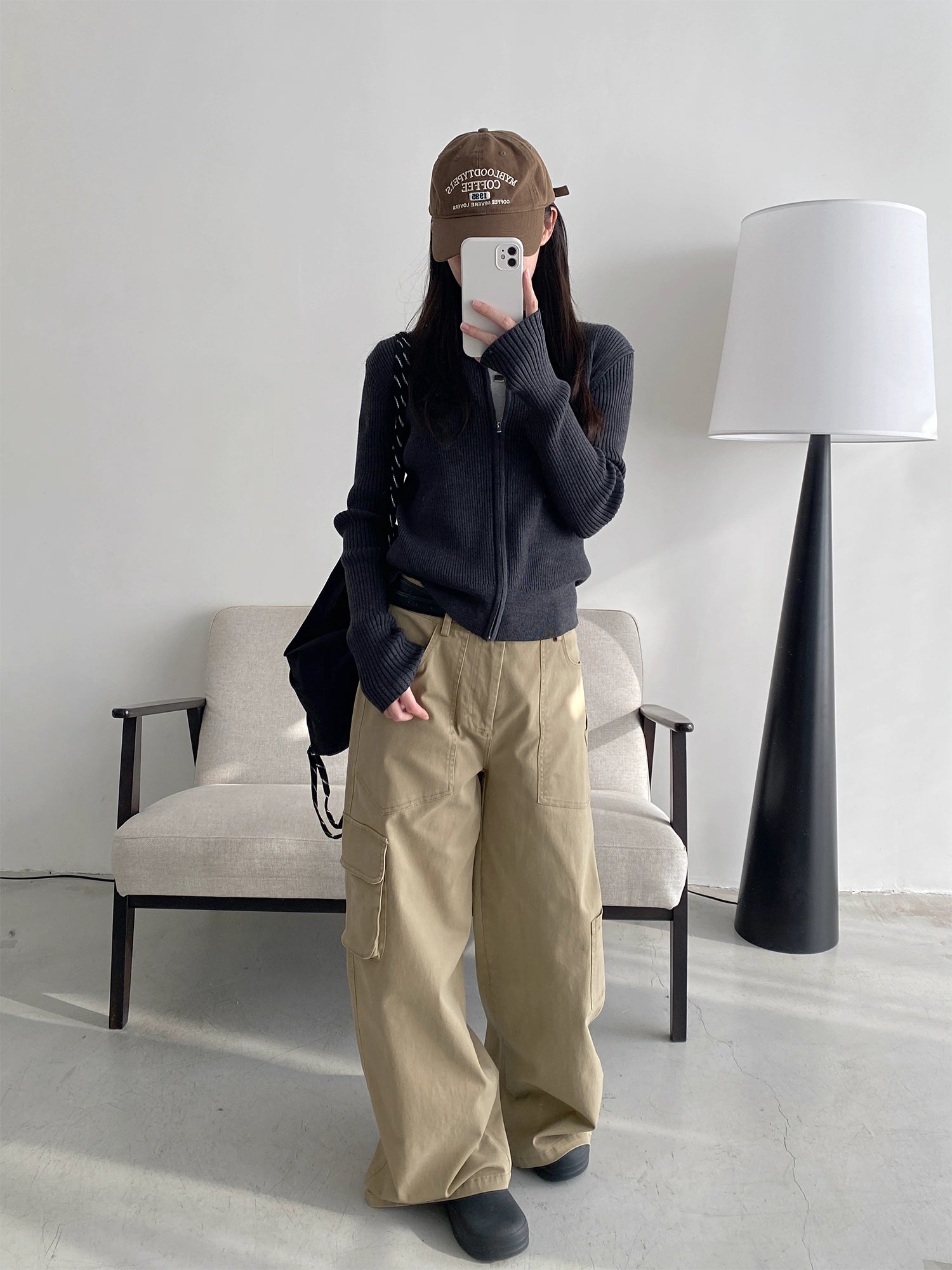 ショート丈ニットカーディガン N814