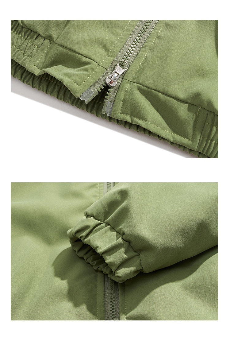 スタンドカラー厚手裏地フリースジャケット N327