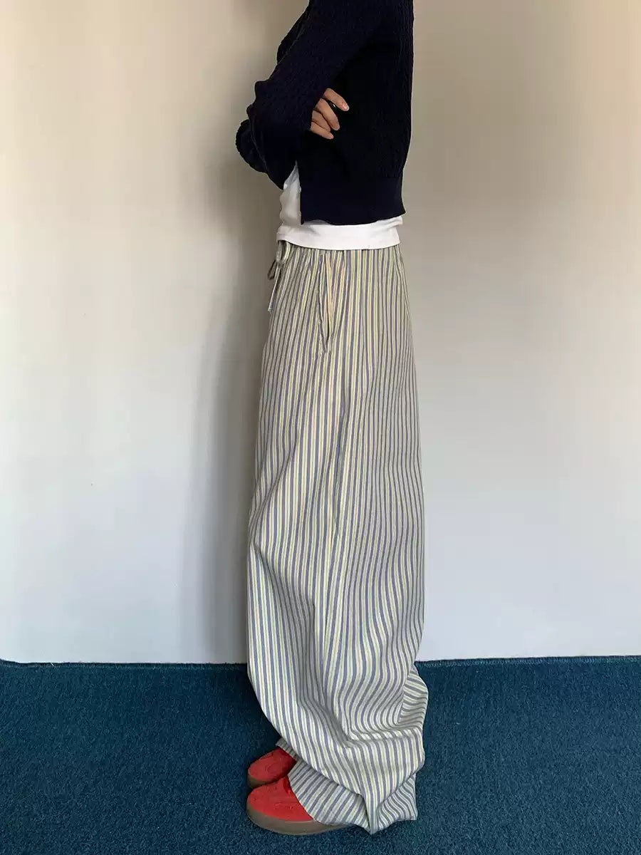 ストライプワイドレッグパンツ N310
