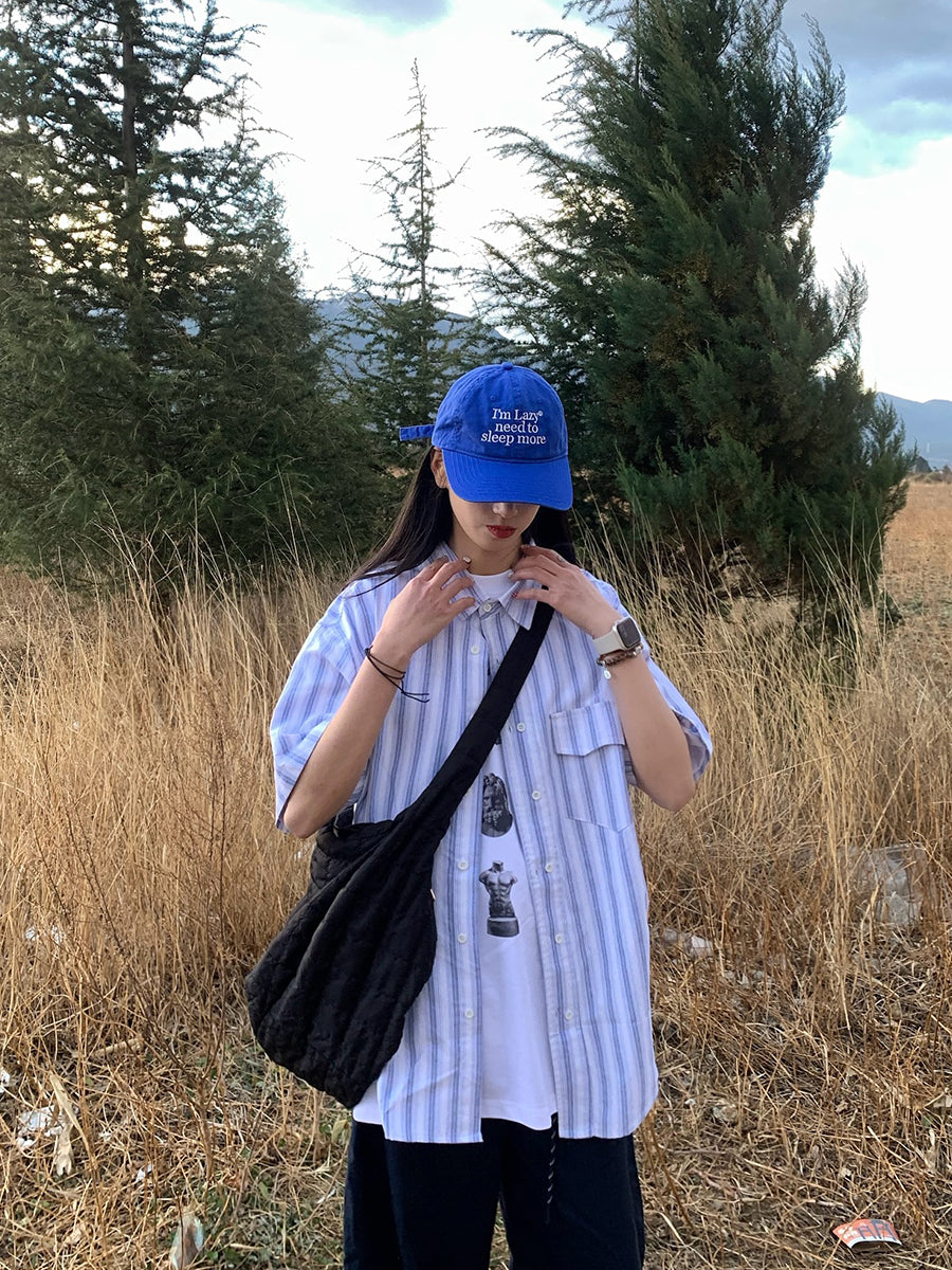 ストライプ半袖シャツ N405