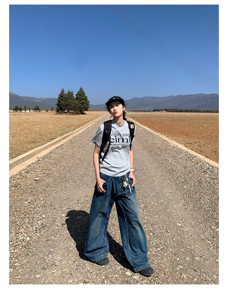 カジュアルワイドデニムパンツ N397