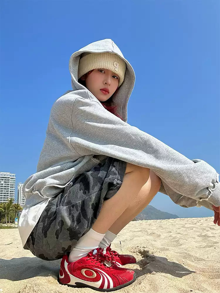 ダメージスウェットパーカー N385