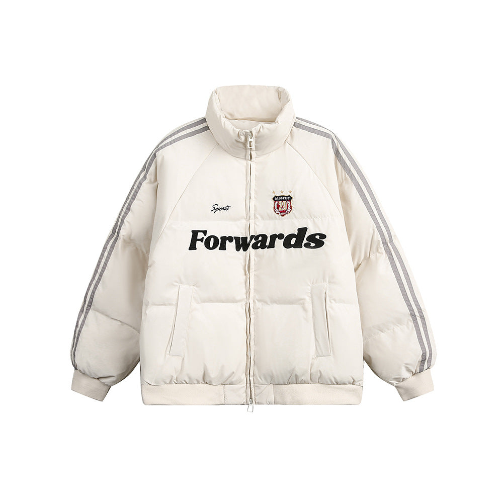 ライン配色スタンドカラーパファージャケット MI-035