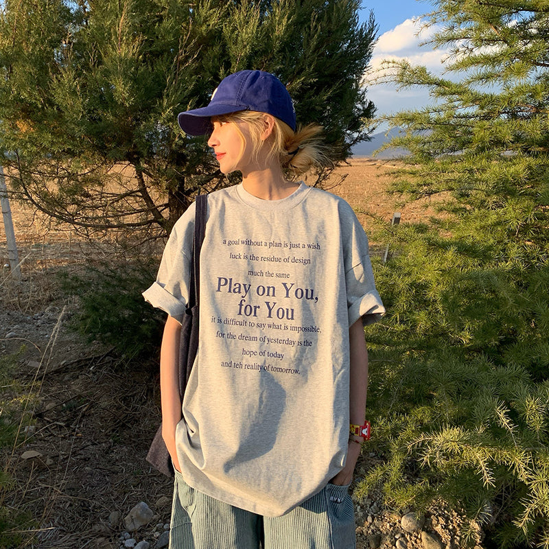 ラウンドネック半袖Tシャツ N404