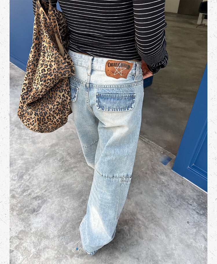 ウォッシュ加工デニムパンツ N518