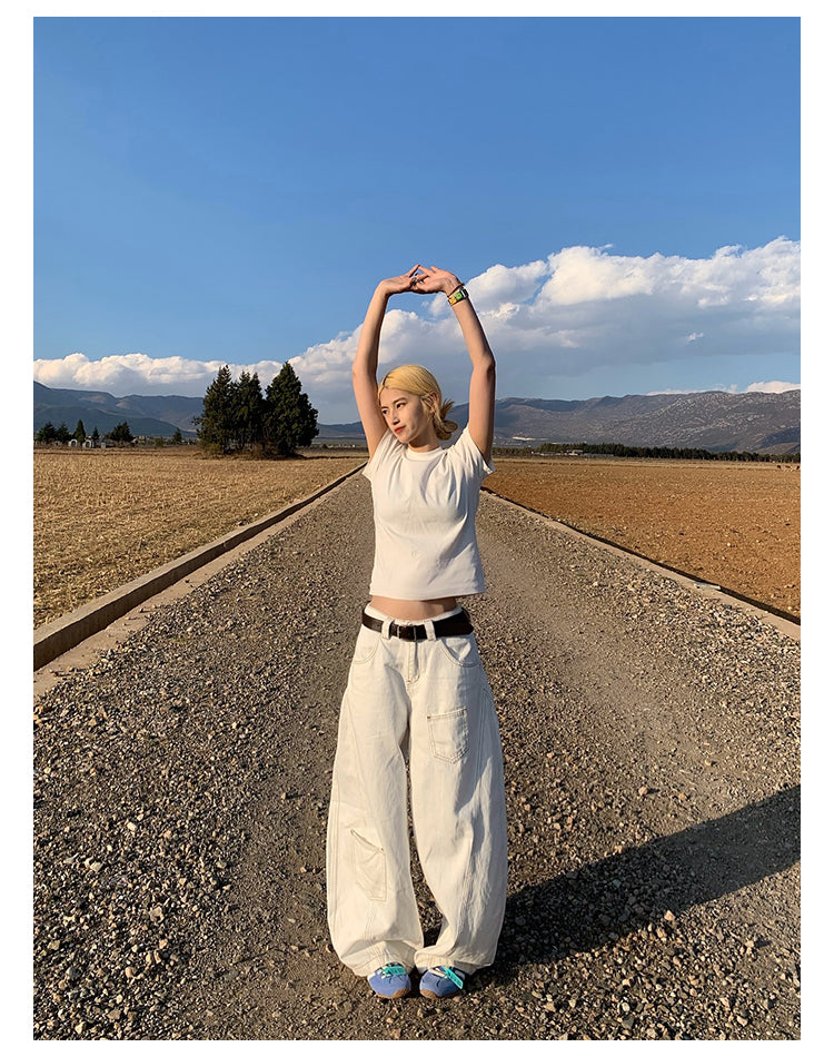 ホワイトシミタージーンズ N408