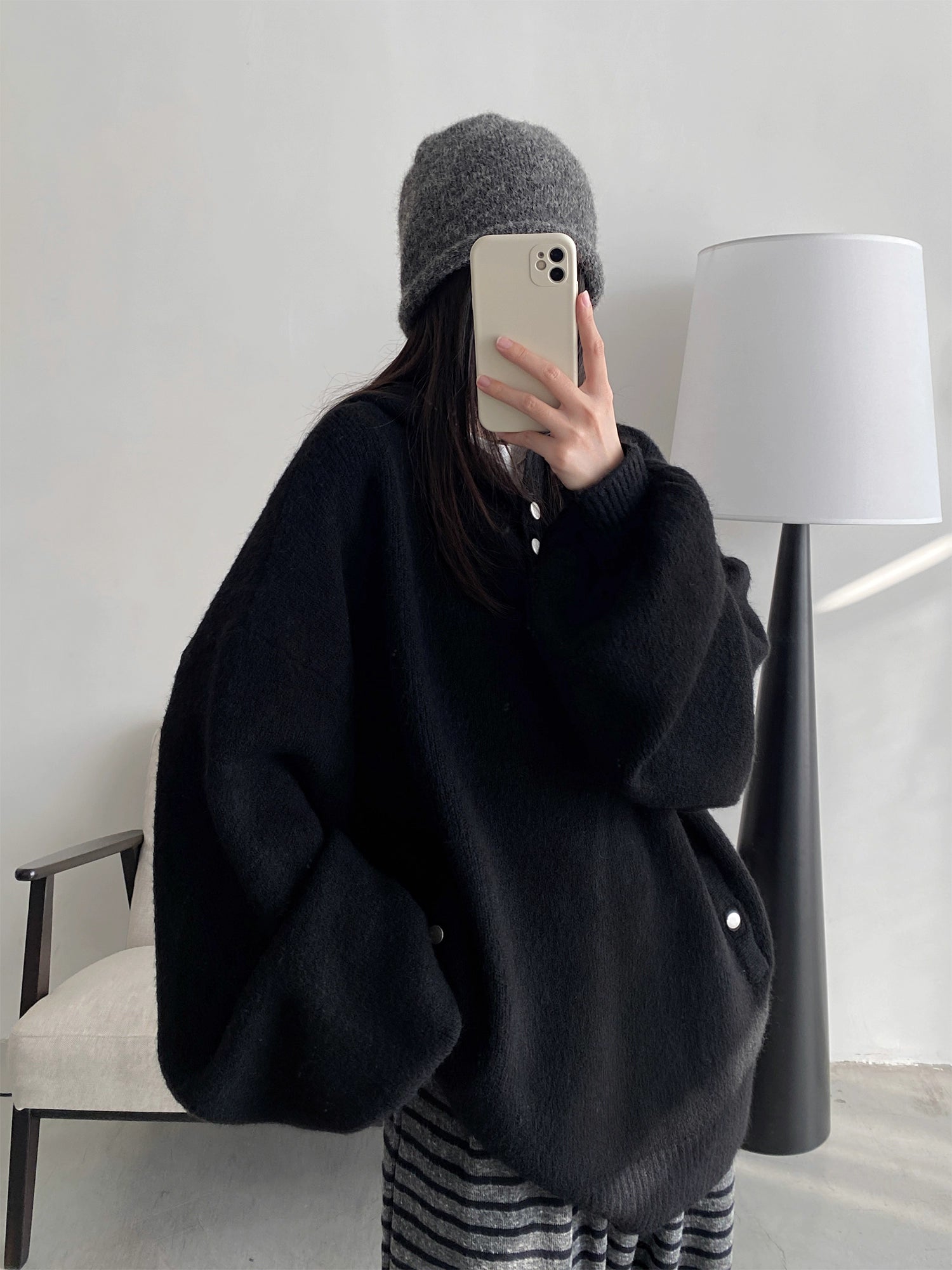 ヘンリーネックニットパーカー N810