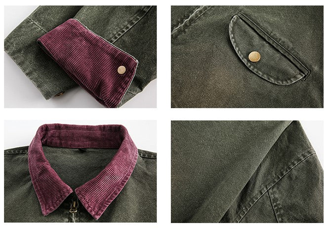 ウォッシュ加工ラペルジャケット N343