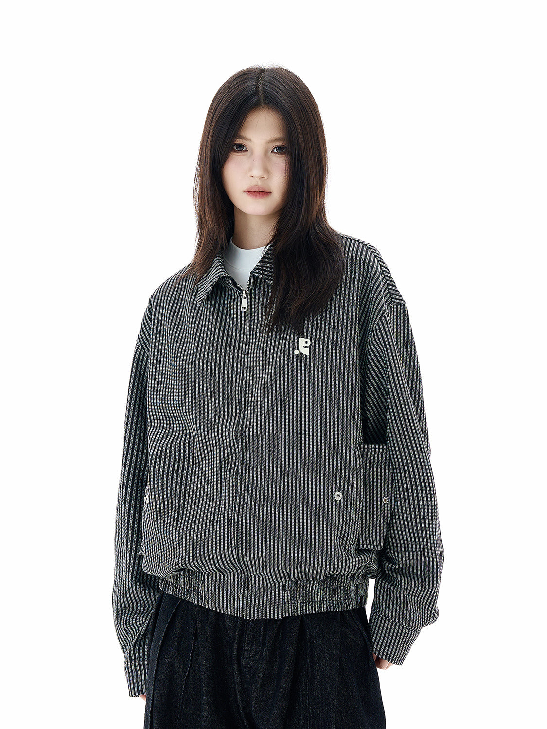 ストライプカジュアルジャケット N590