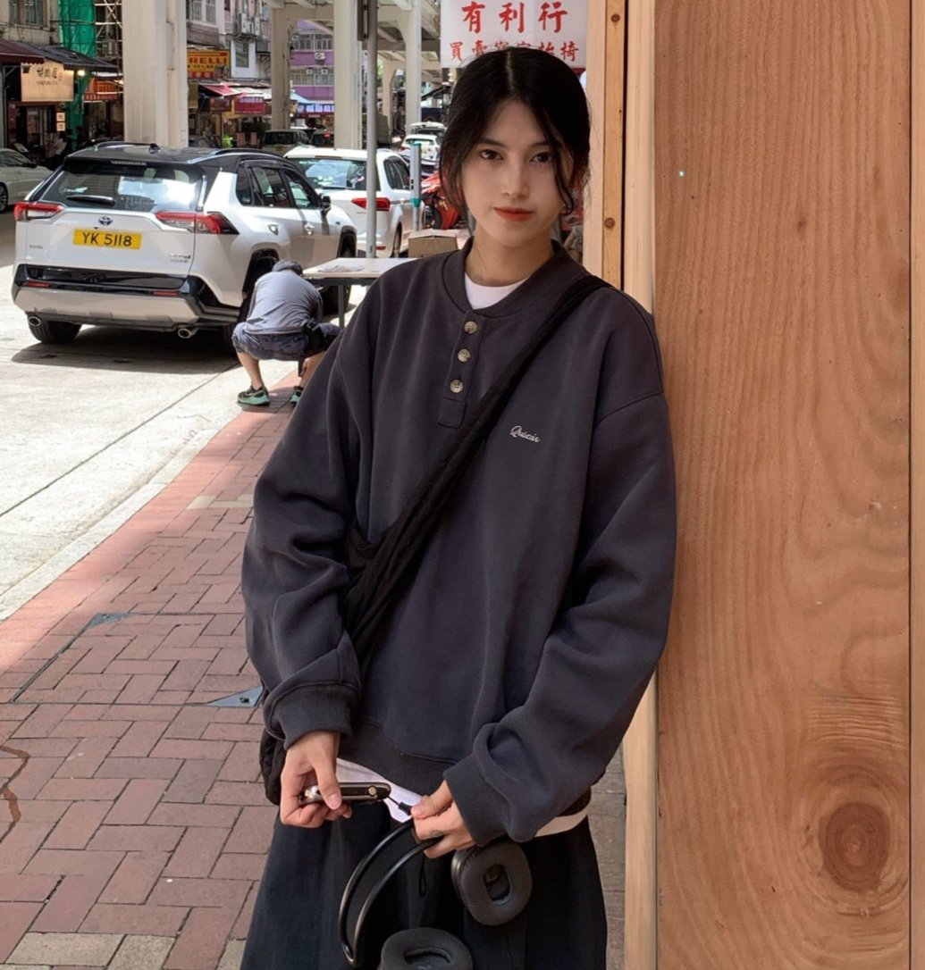 ヘンリーカラープルオーバースウェット N117