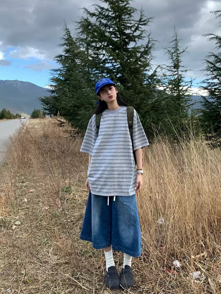 ラウンドネックルーズTシャツ N396