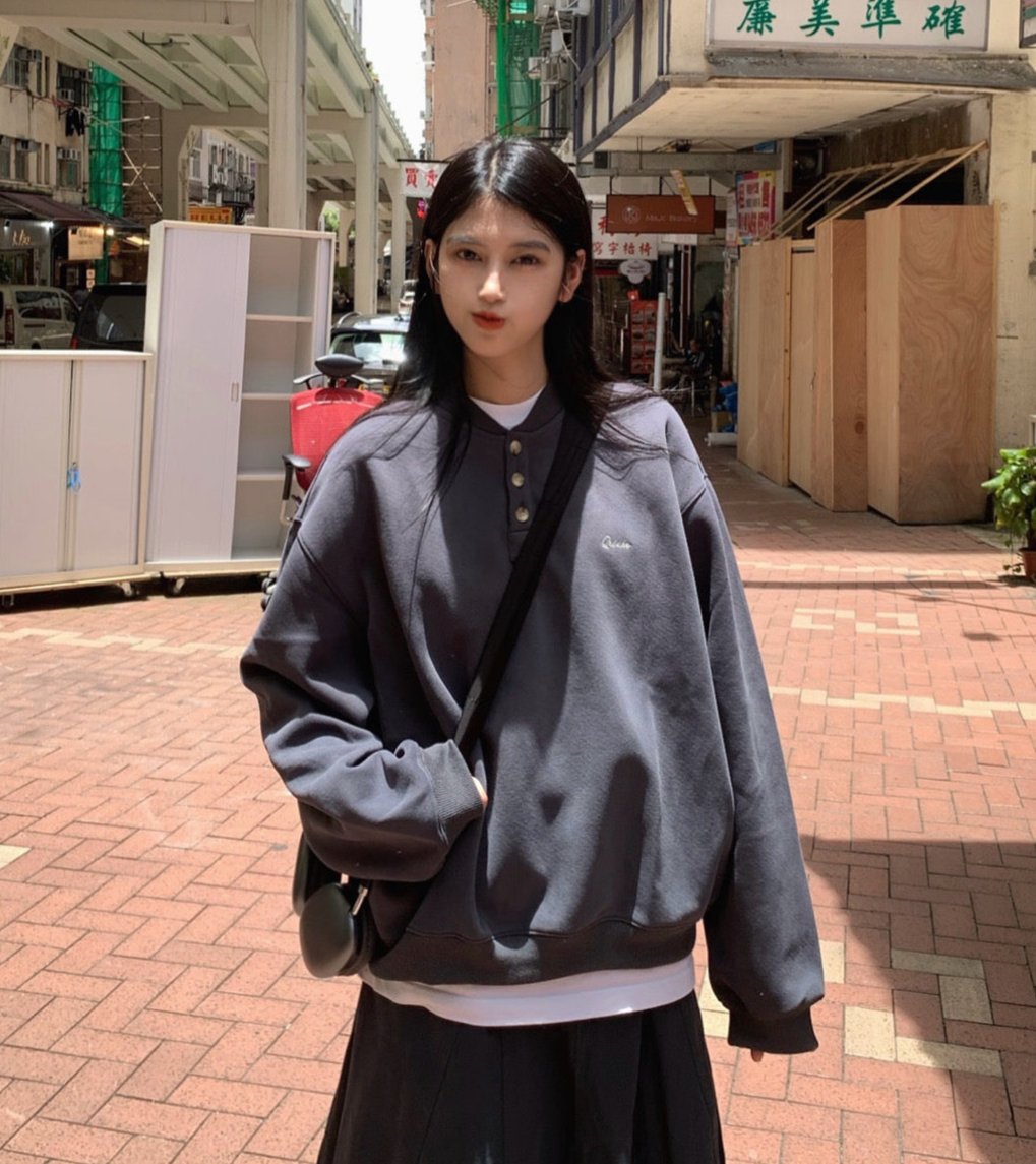 ヘンリーカラープルオーバースウェット N117