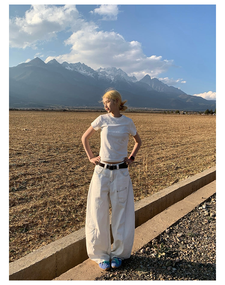 ホワイトシミタージーンズ N408