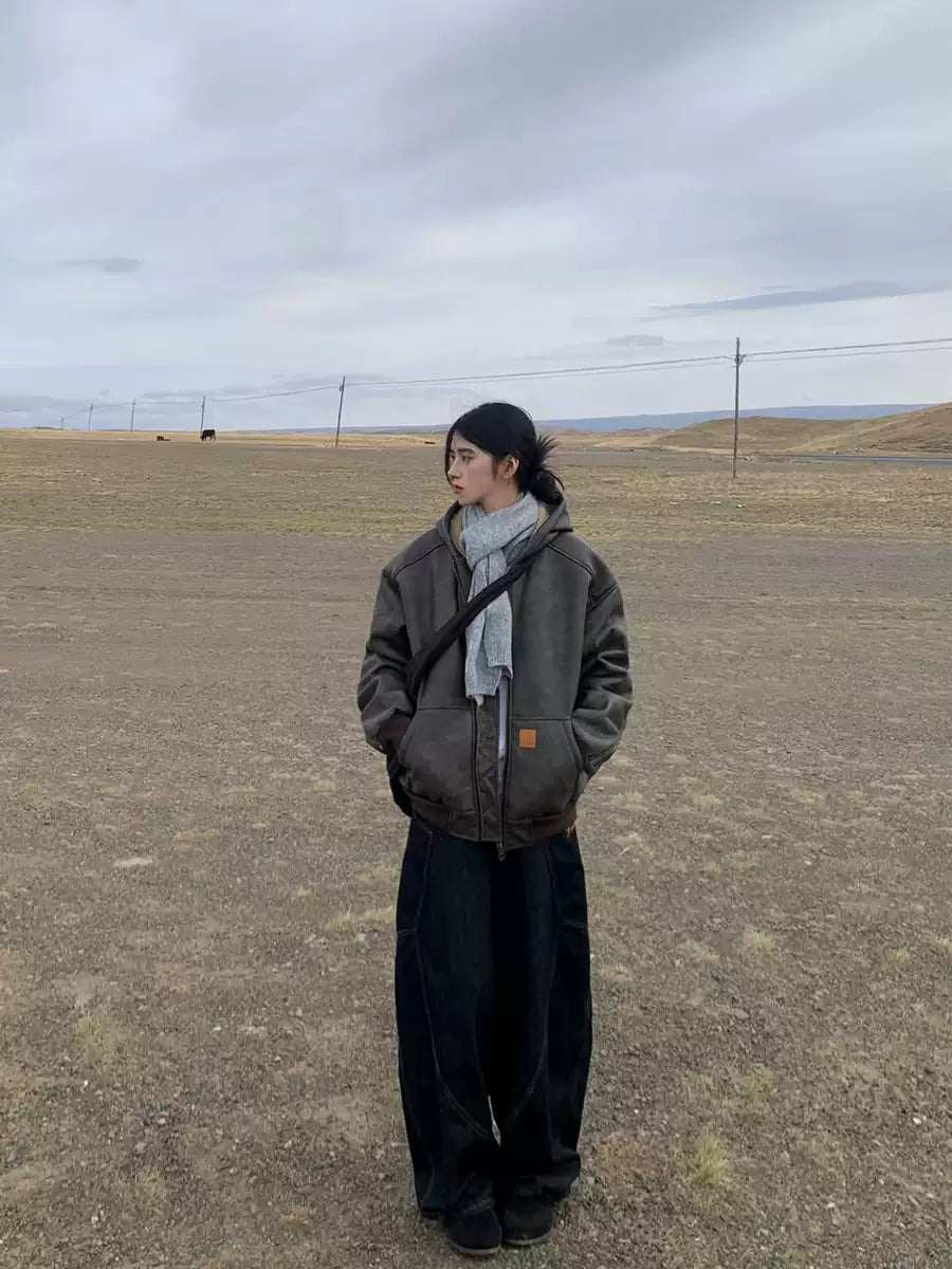 ボアフードスエードジャケット N260