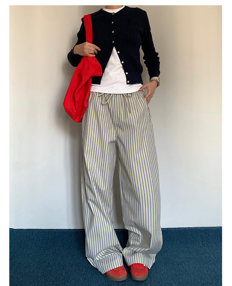 ストライプワイドレッグパンツ N310