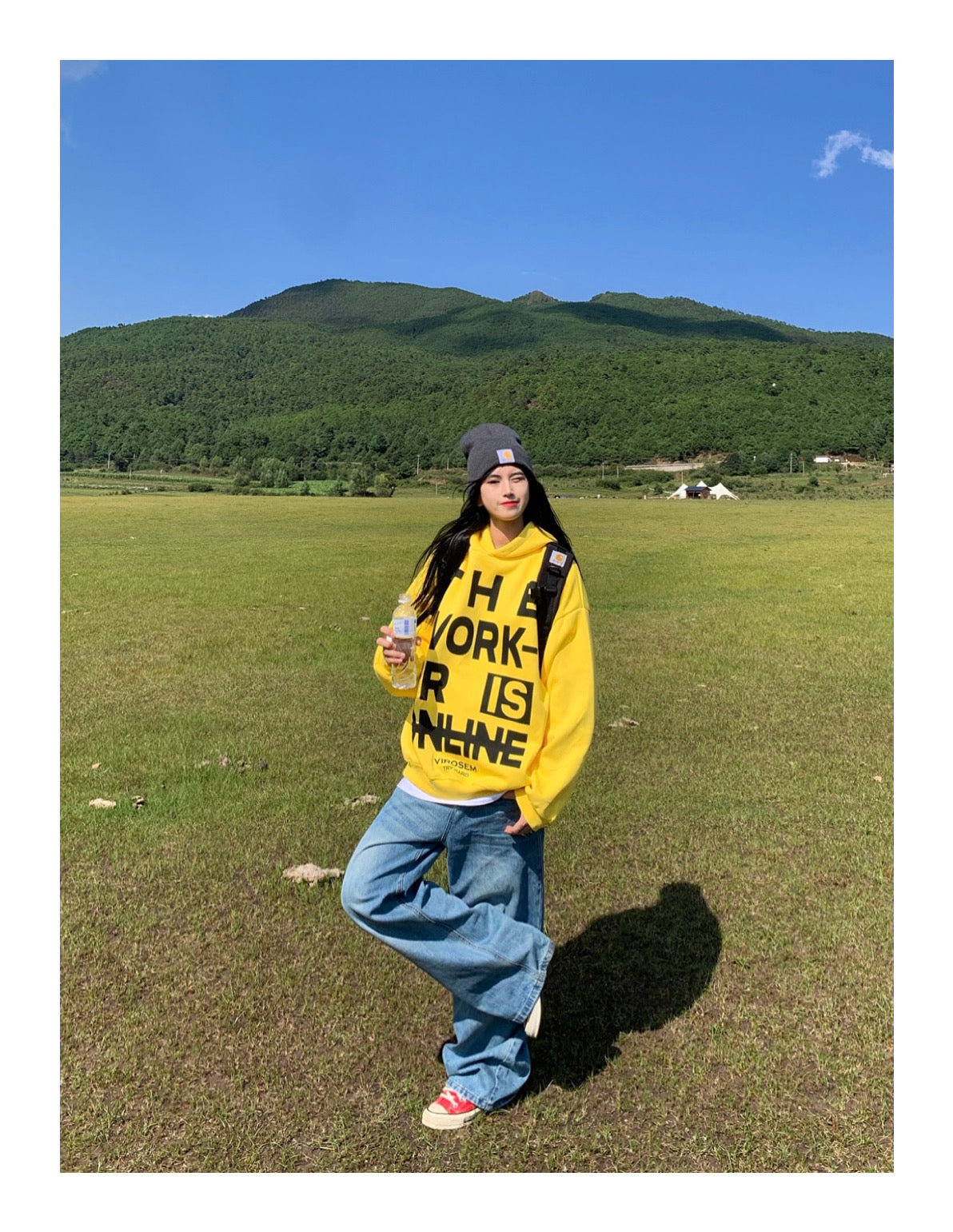 アメリカンレトロレタープリントパーカー N104