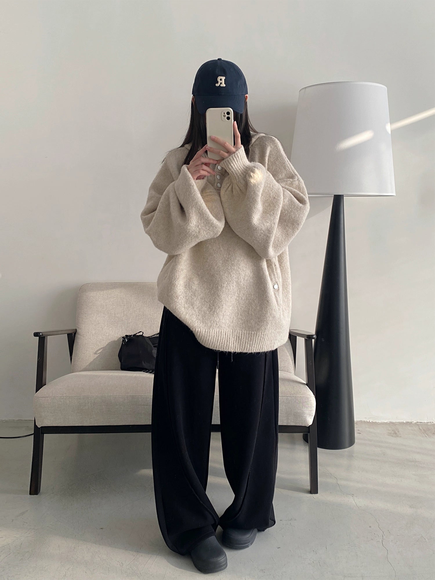 ヘンリーネックニットパーカー N810