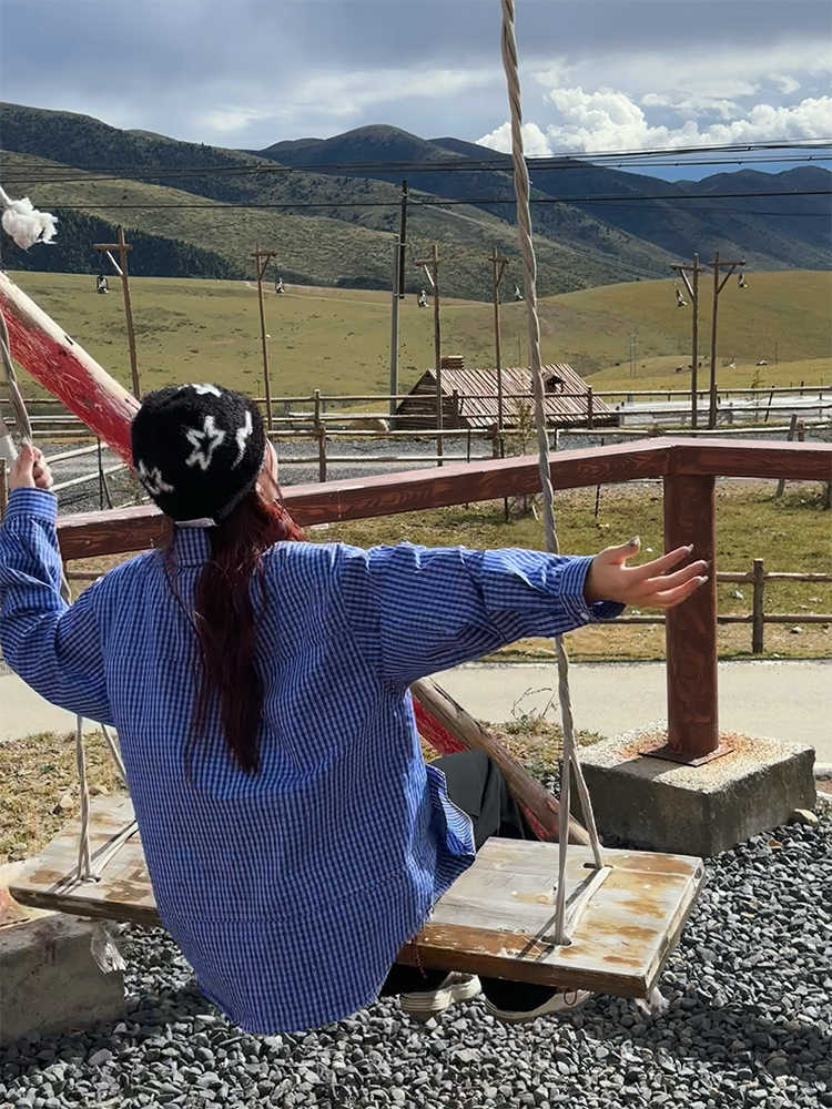 フェイクツーピースチェック柄シャツ N150