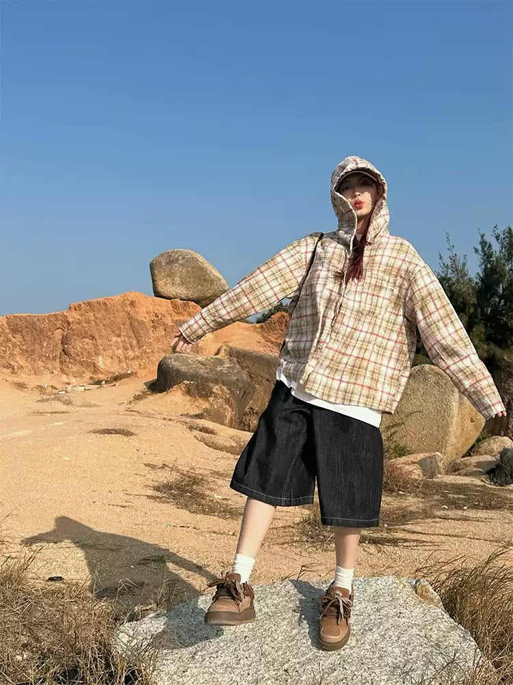 ルーズデニムハーフパンツ N373