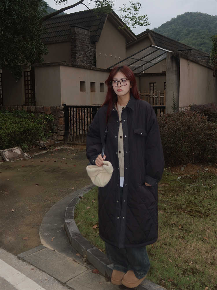 厚手コットンロングコートジャケット N211