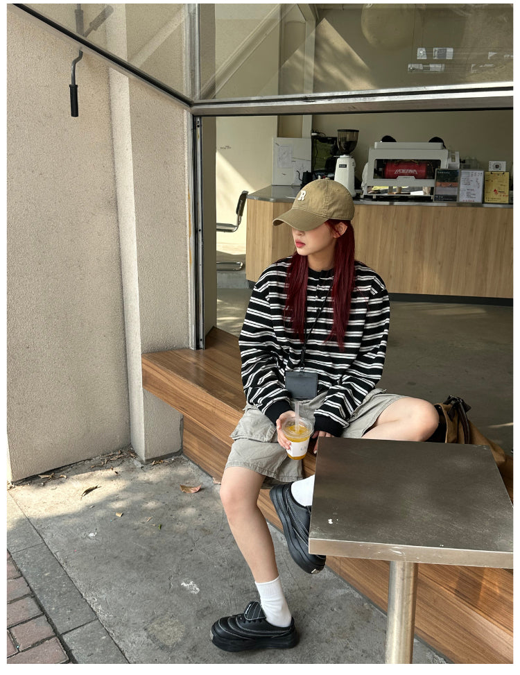 ボーダー長袖Tシャツ N399