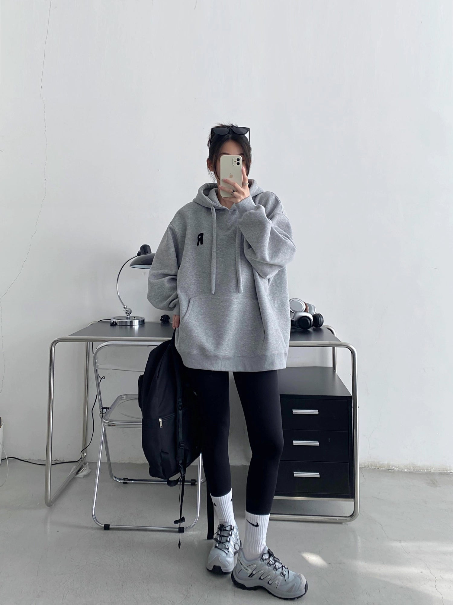 イエローオーバーサイズパーカー N818