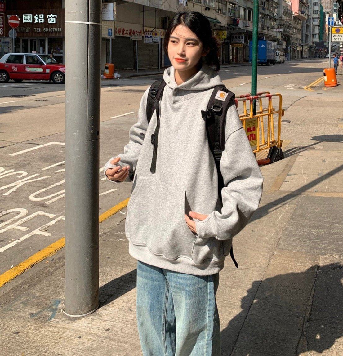 オーバーサイズカンガルーポケットフーディー N98