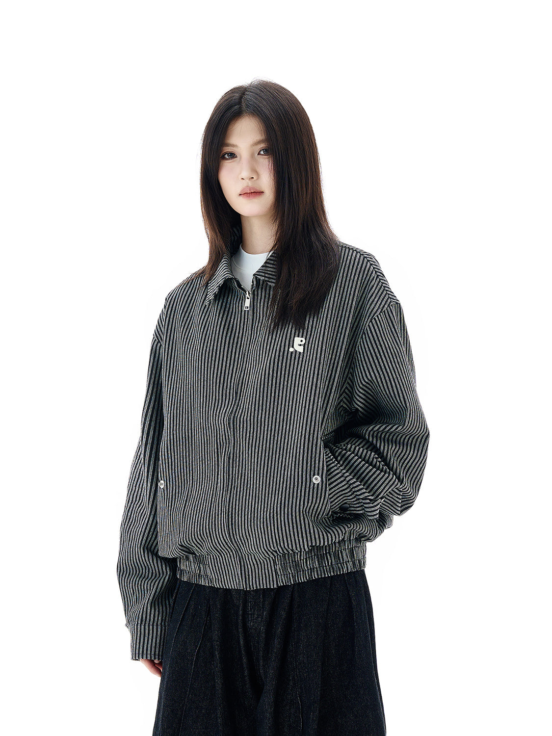 ストライプカジュアルジャケット N590