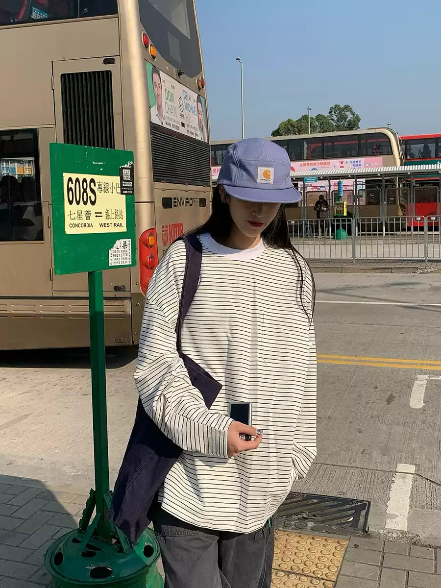 ボーダーロングTシャツ N361