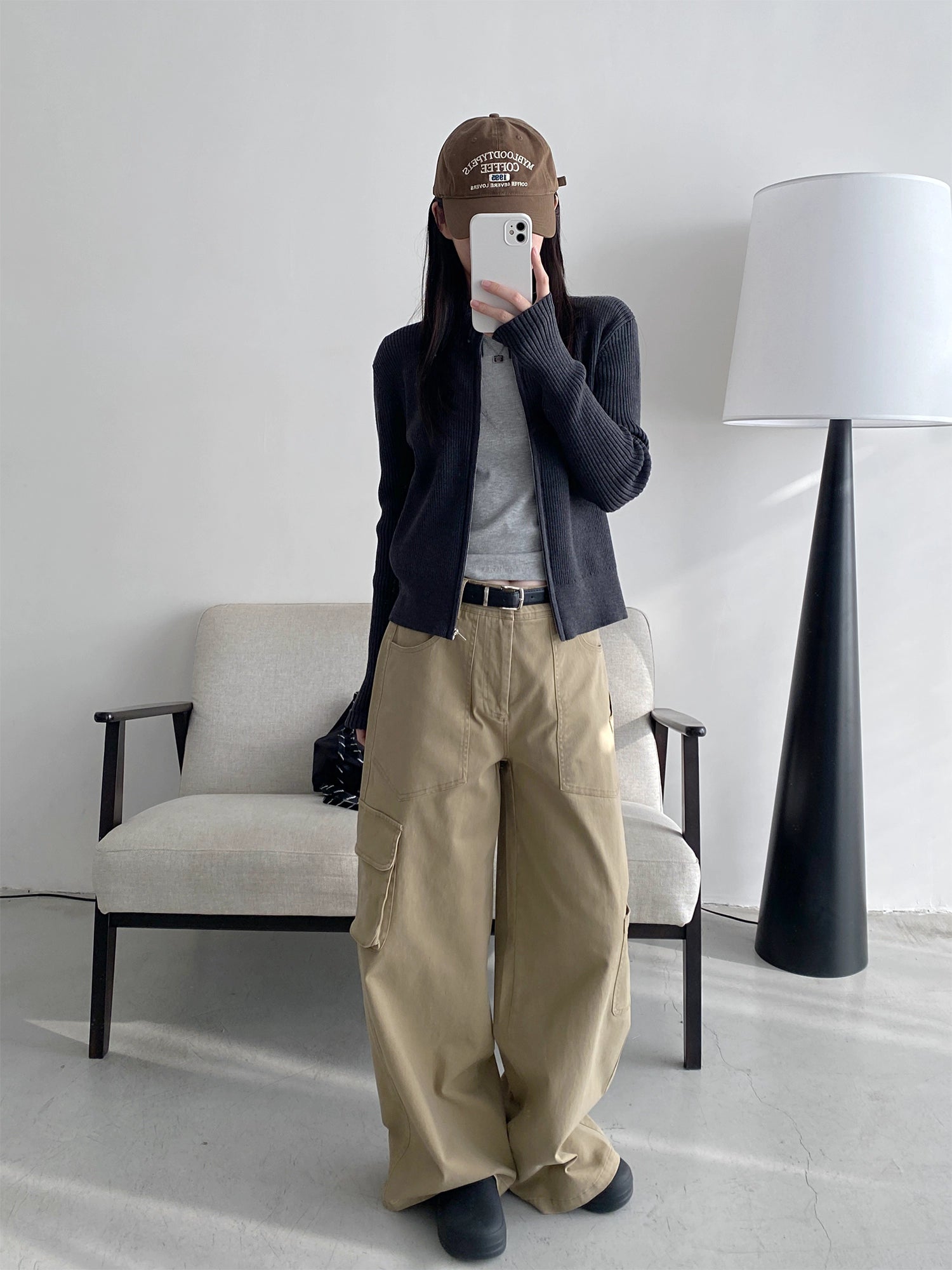 ショート丈ニットカーディガン N814