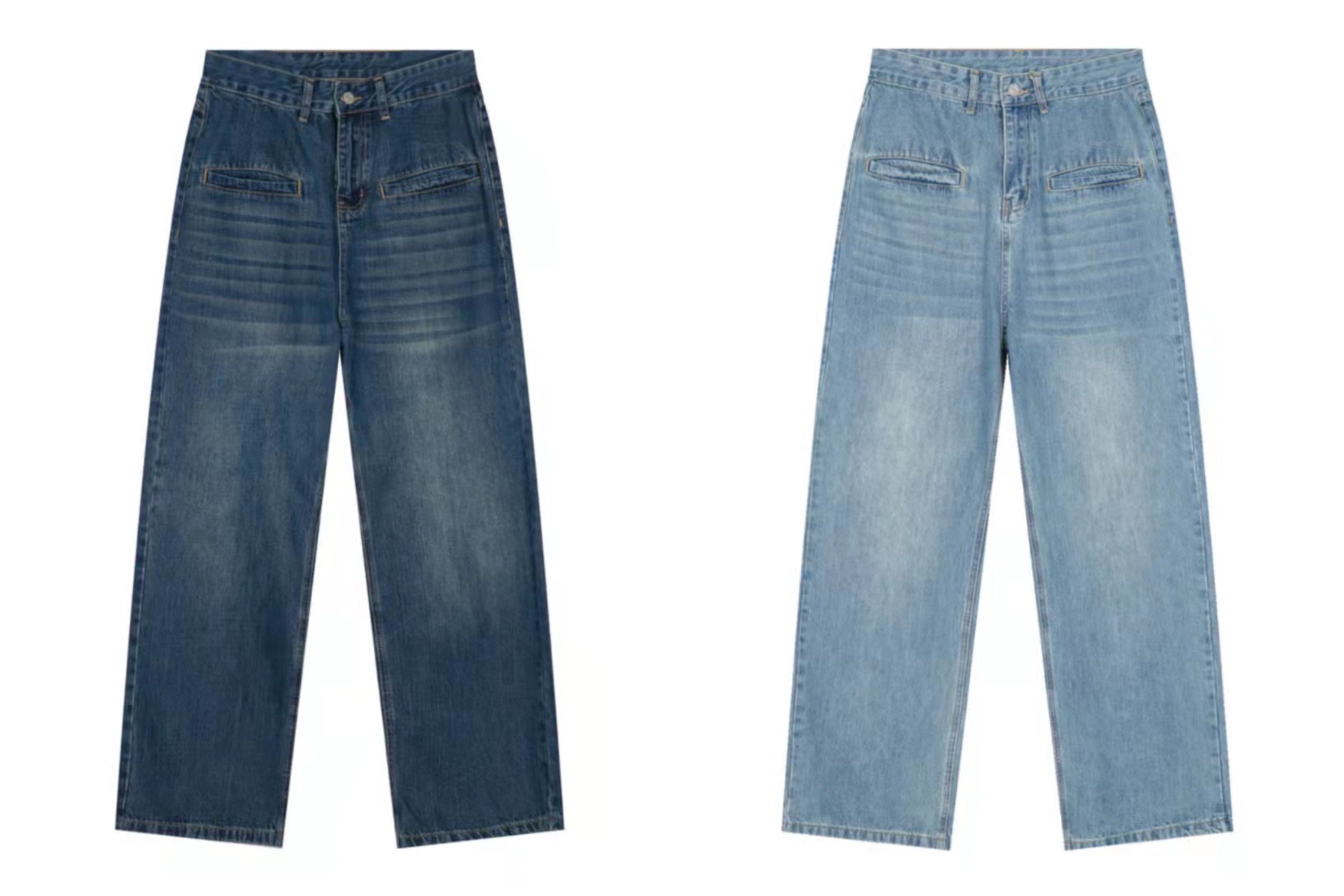 ウォッシュドポケットデザインジーンズ N74