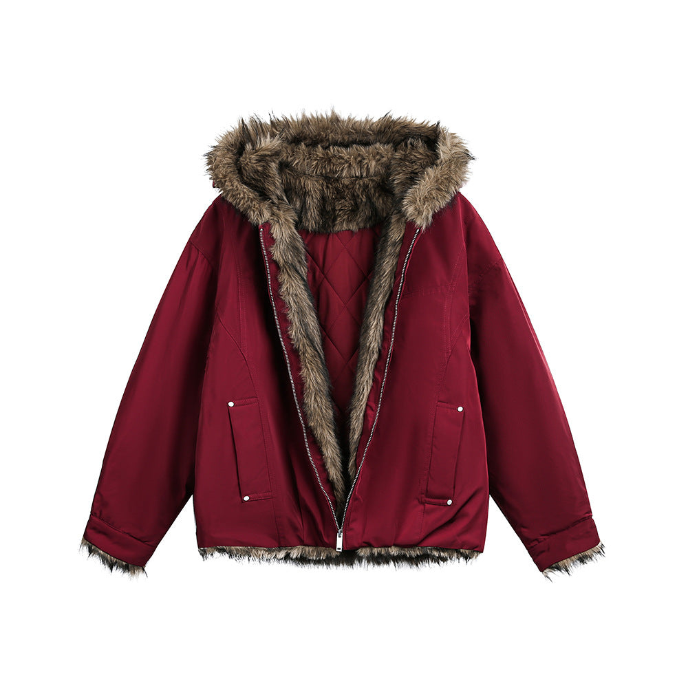 ファーフード付きアメリカンヴィンテージパデッドジャケット MI-037