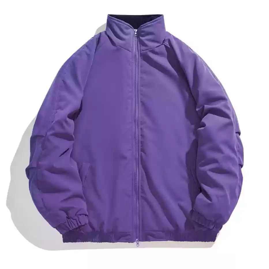 スタンドカラー厚手裏地フリースジャケット N327