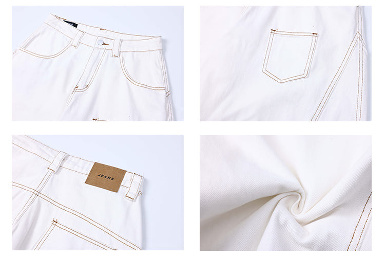 ホワイトシミタージーンズ N408