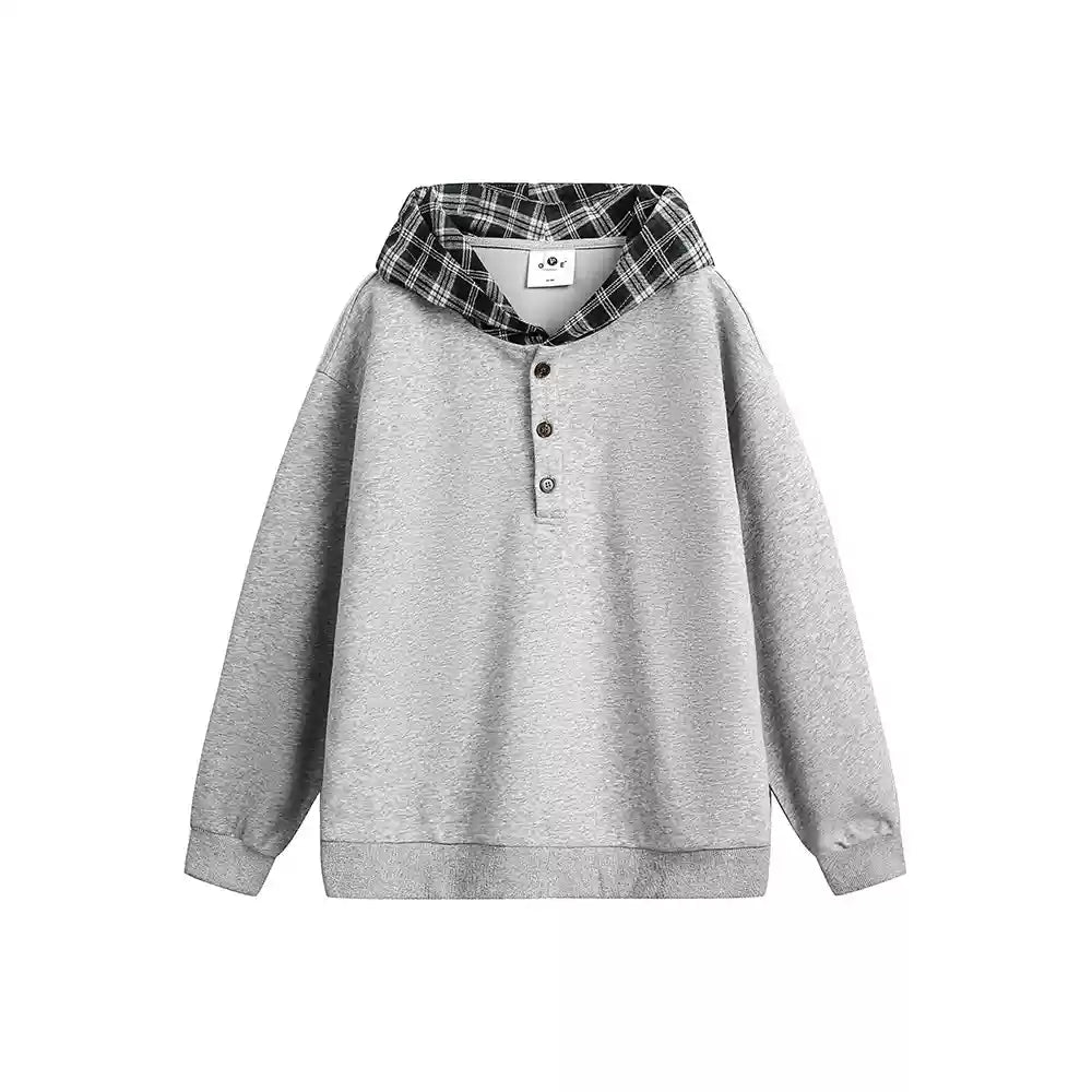 チェック柄フーディー N345