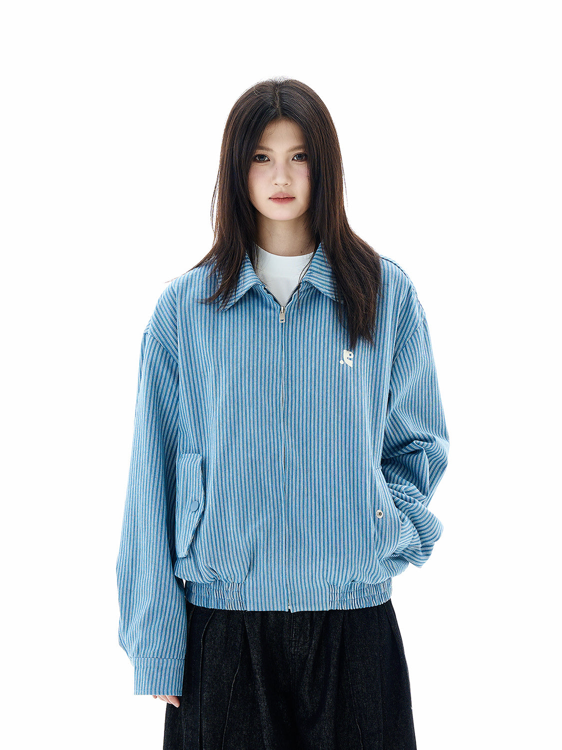 ストライプカジュアルジャケット N590