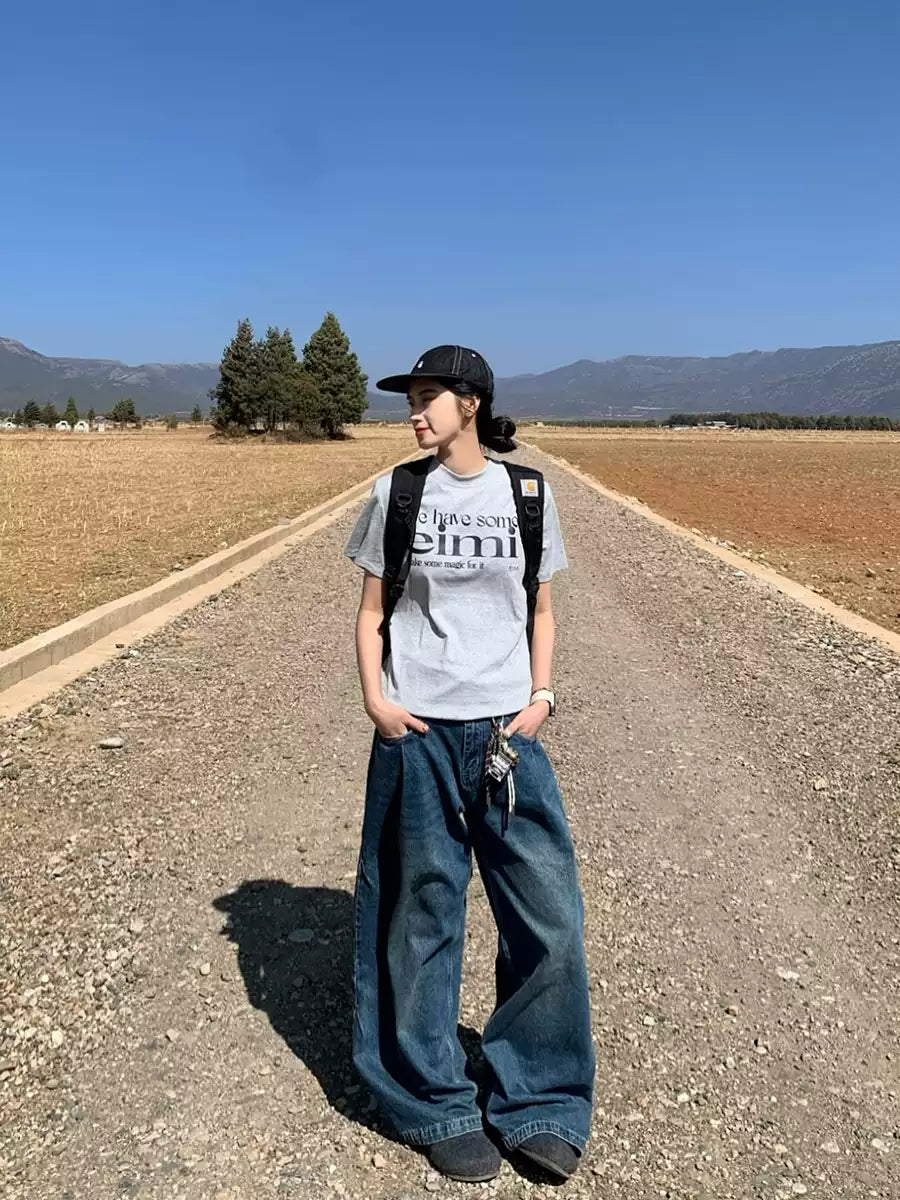 レタープリント半袖Tシャツ N394