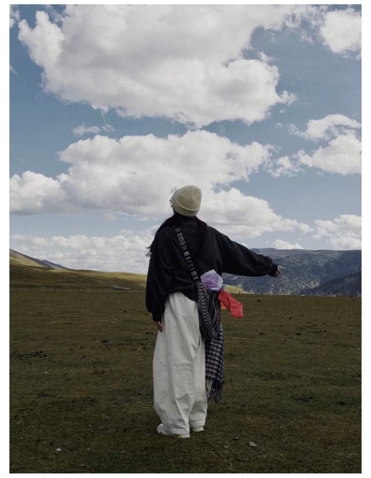 カジュアルワイドコットンパンツ N244