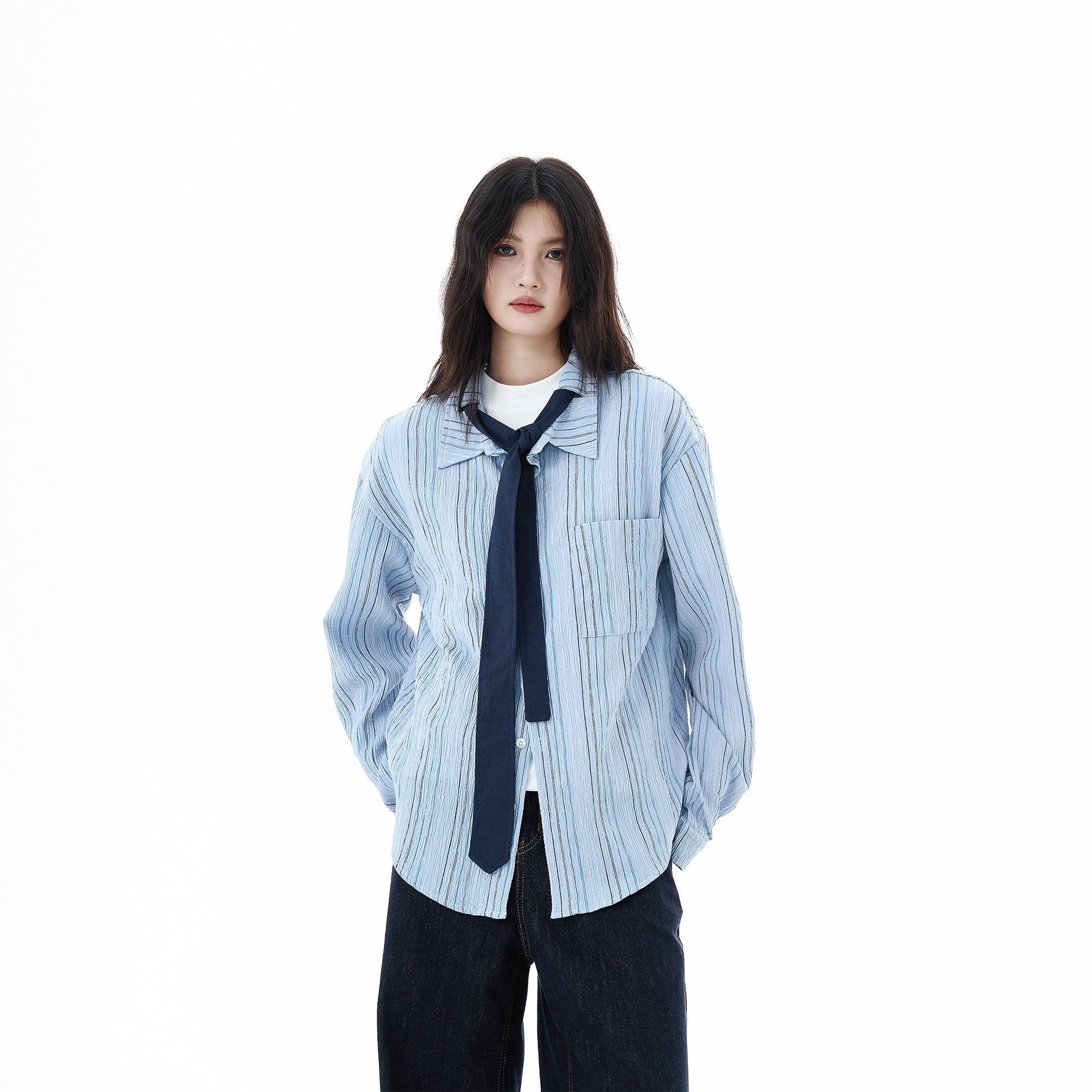 リラックスフィット・タイセットシャツ N545