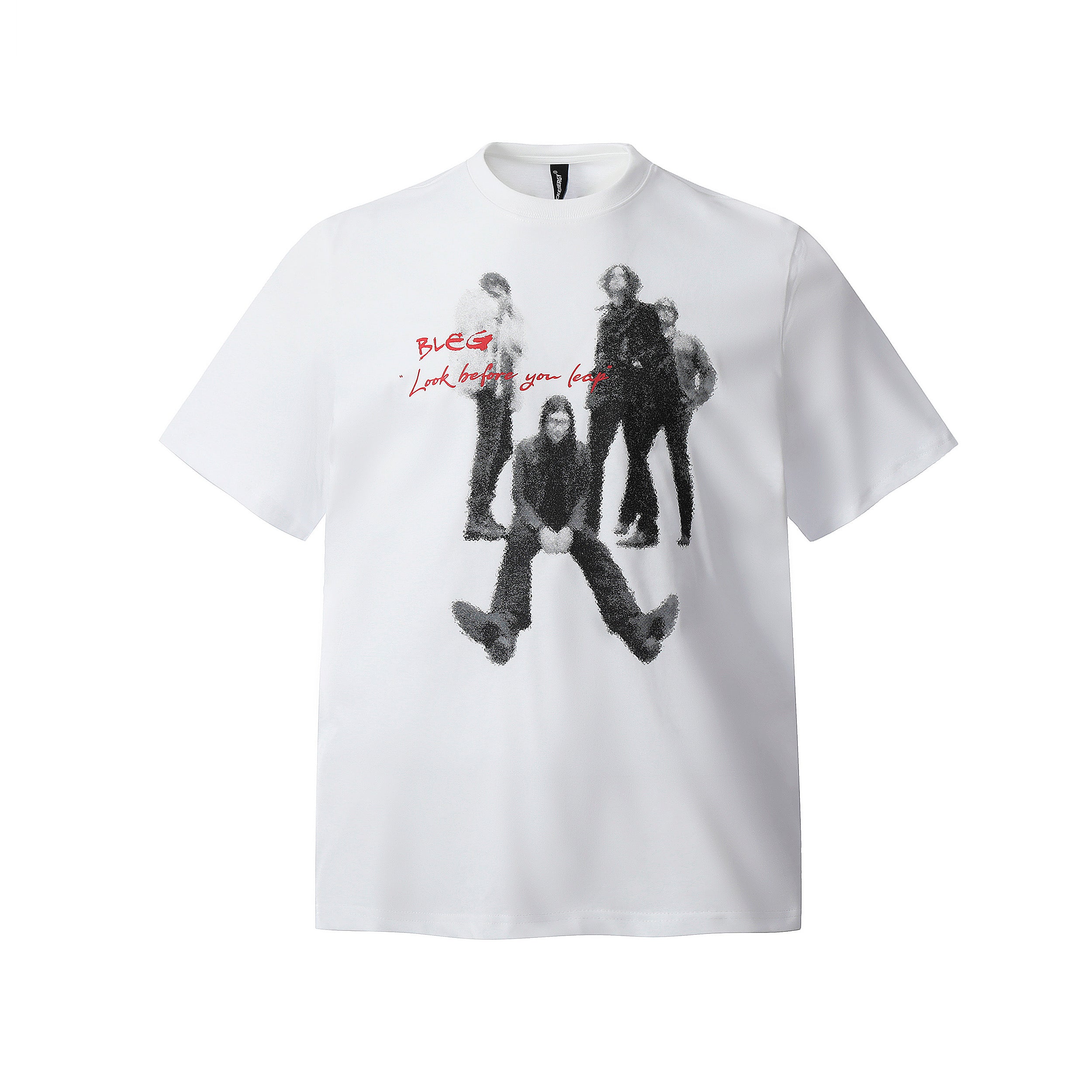 ラウンドネックロックプリントTシャツ N442