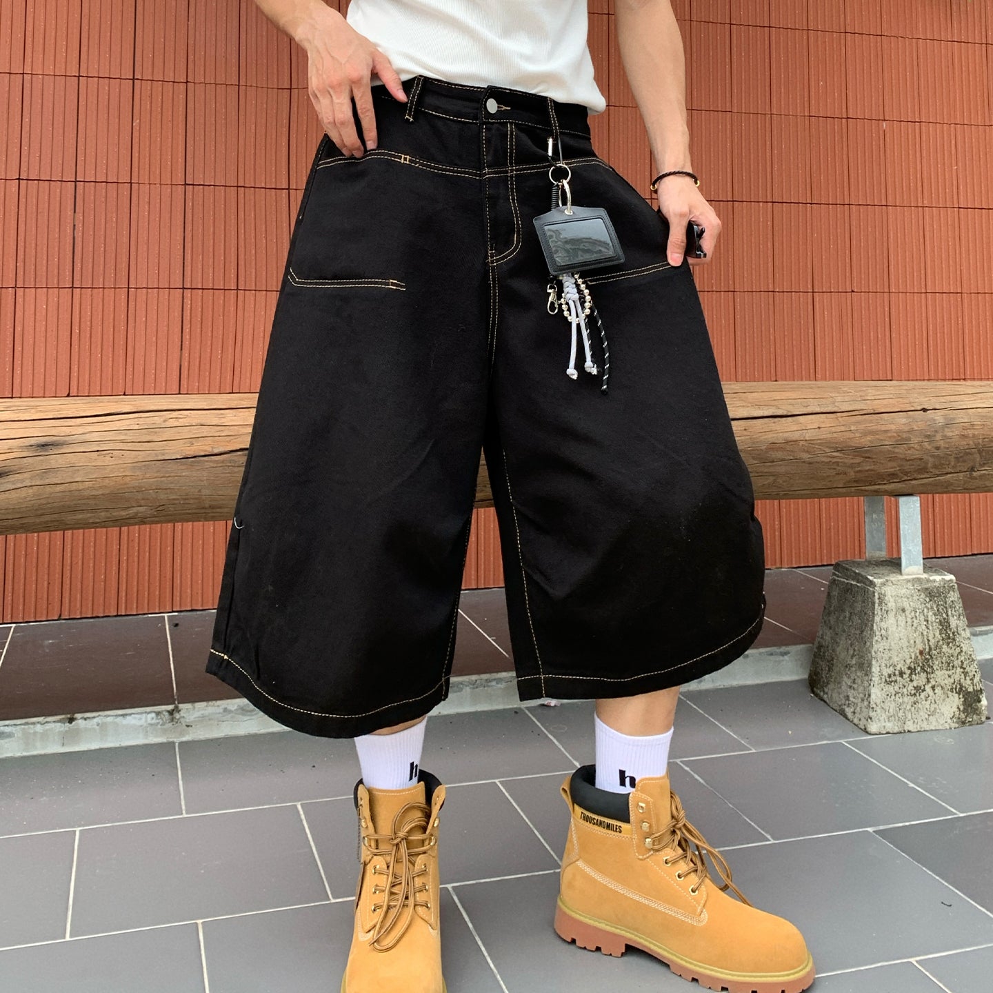 チノクロス・ワイドクロップドパンツ YT001