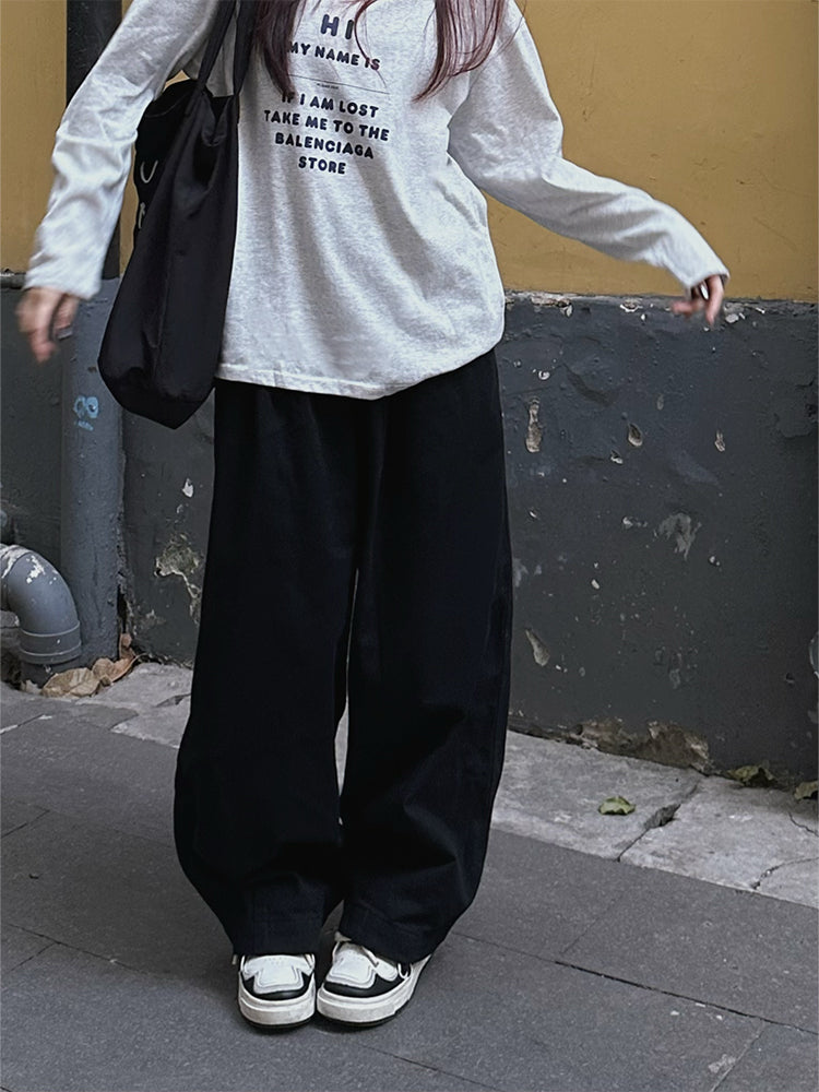 カジュアルワイドコットンパンツ N244