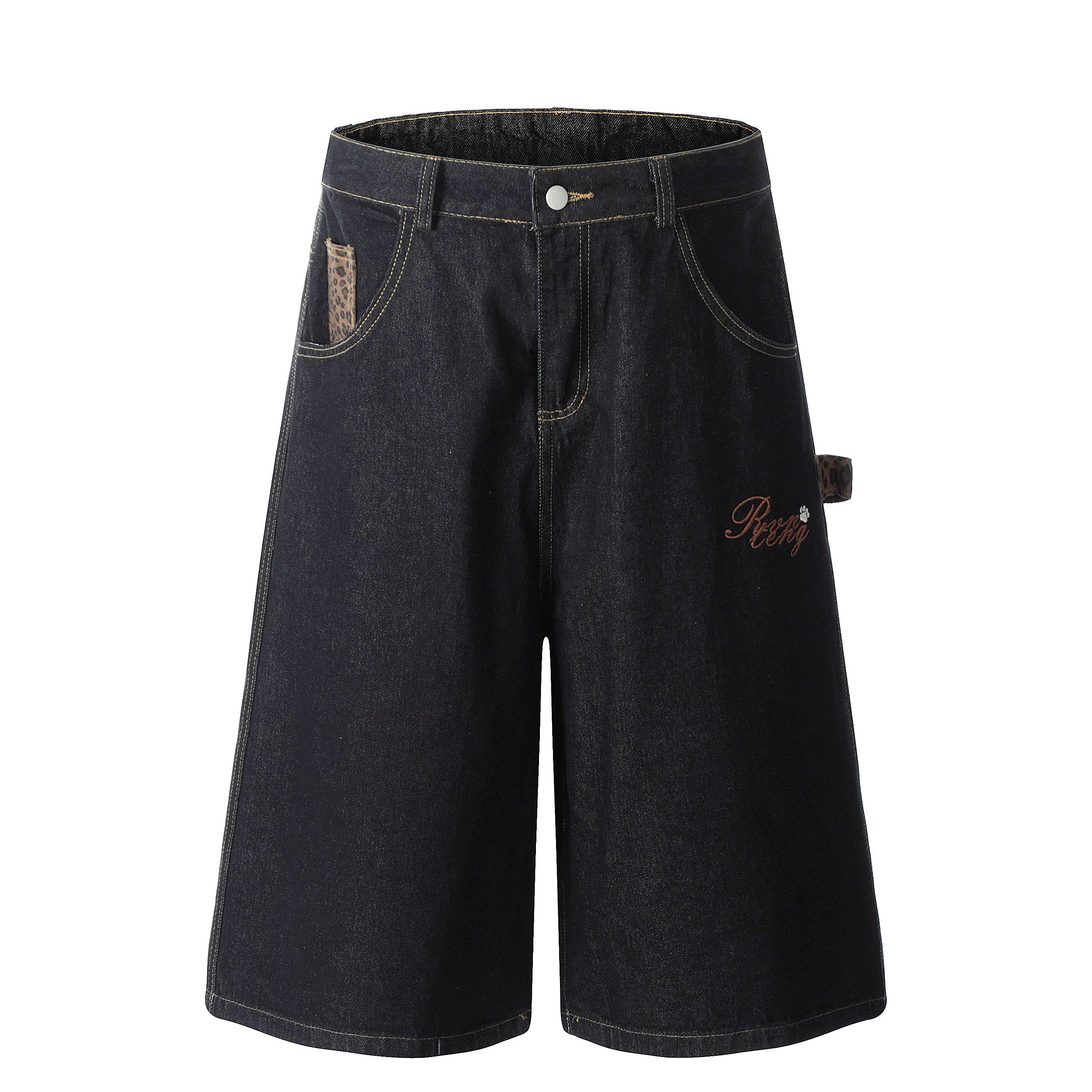 アニマル柄ポケットデニムショーツ N440